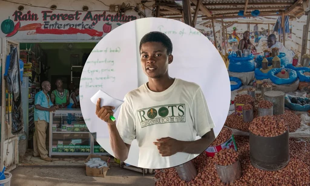 Educator Teaching Student About Resilient Agriculture